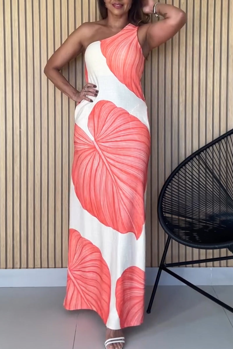 Women's Off-Shoulder Print Elegant Casual Dress