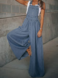 Women's Casual Wide-leg Denim Overalls