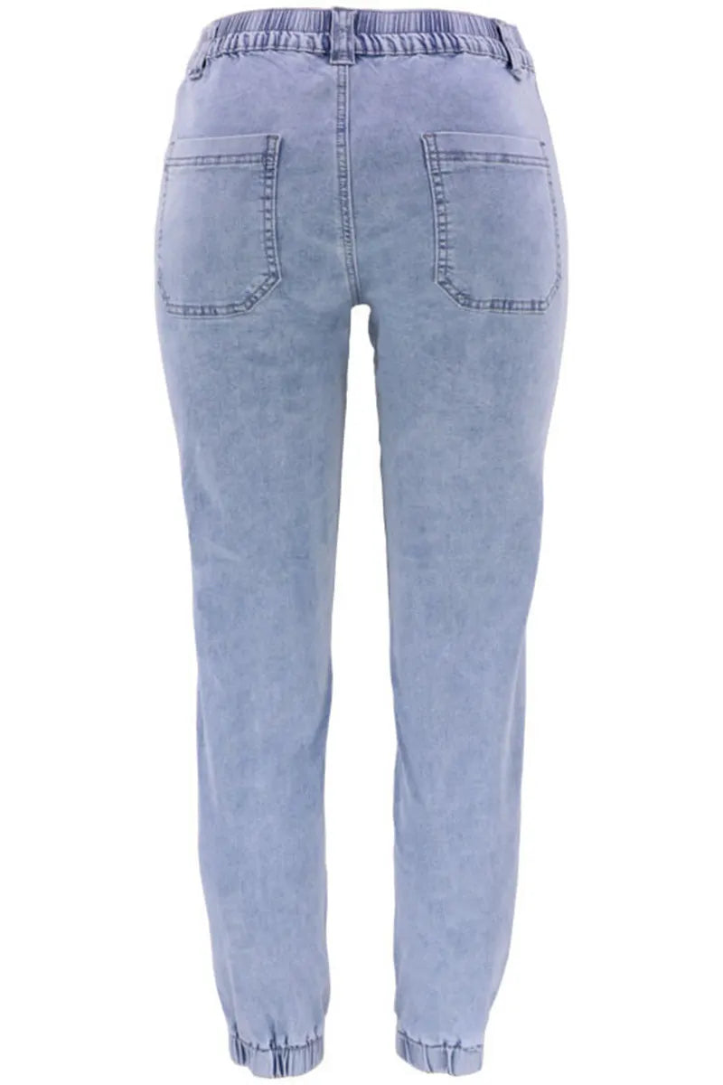 Fashionable Camouflage Versatile Elastic High Waisted Jeans