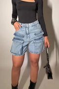 Women's Casual Versatile Cropped Cargo Jeans