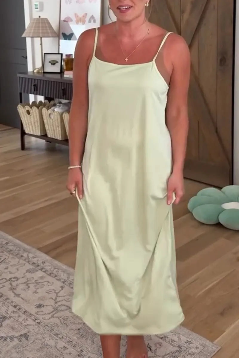 Women's Inner Slip Dress + Cutout Dress Elegant Casual Suit
