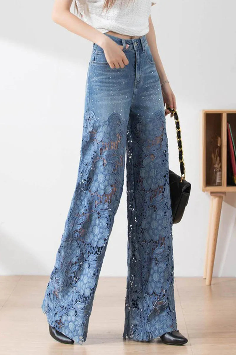 Women' s Lowy Jeans With Lace Insets