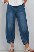 Women's Casual Loose Fit Irregular Denim Jeans