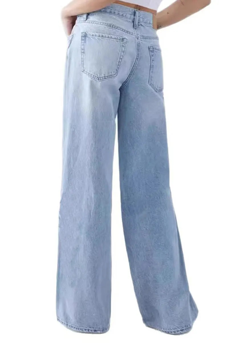 Women's Distressed Lace Applique Jeans