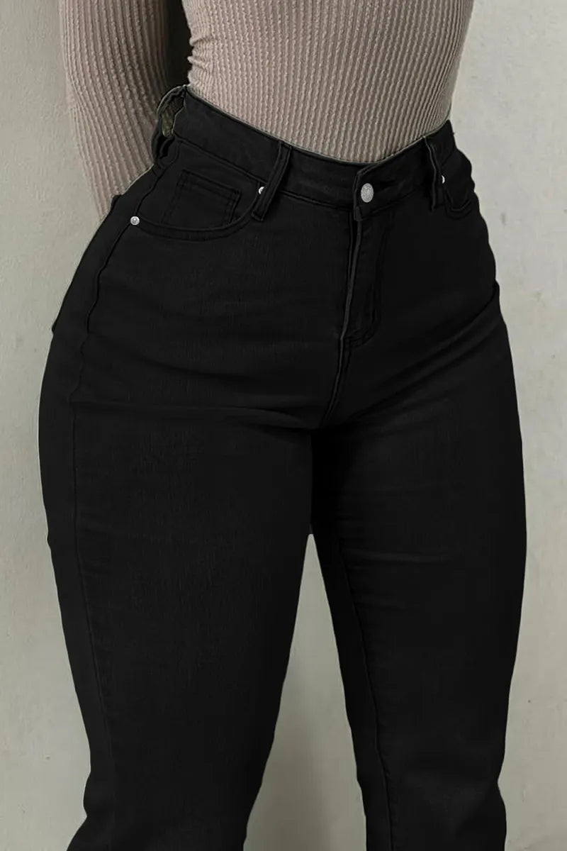 Ladies's Feminine Urban Bootcut Blue Jeans