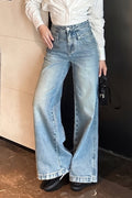 Women's Casual Loose Fit Wide Leg Jeans