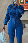 Women's Casual Distressed Pleated Decoration Short Jacket or Pants