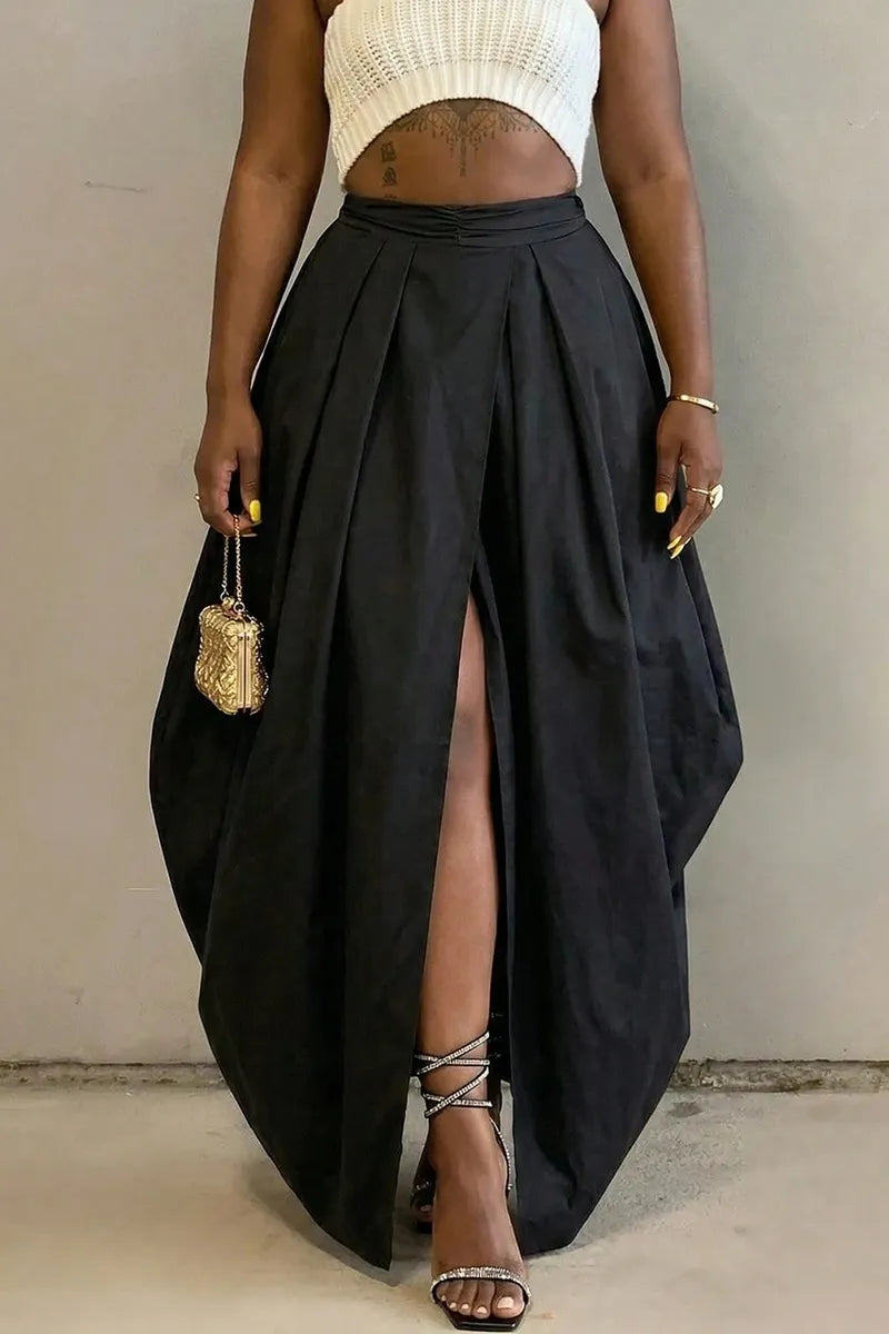 Women's Casual Slit Tulip Skirt