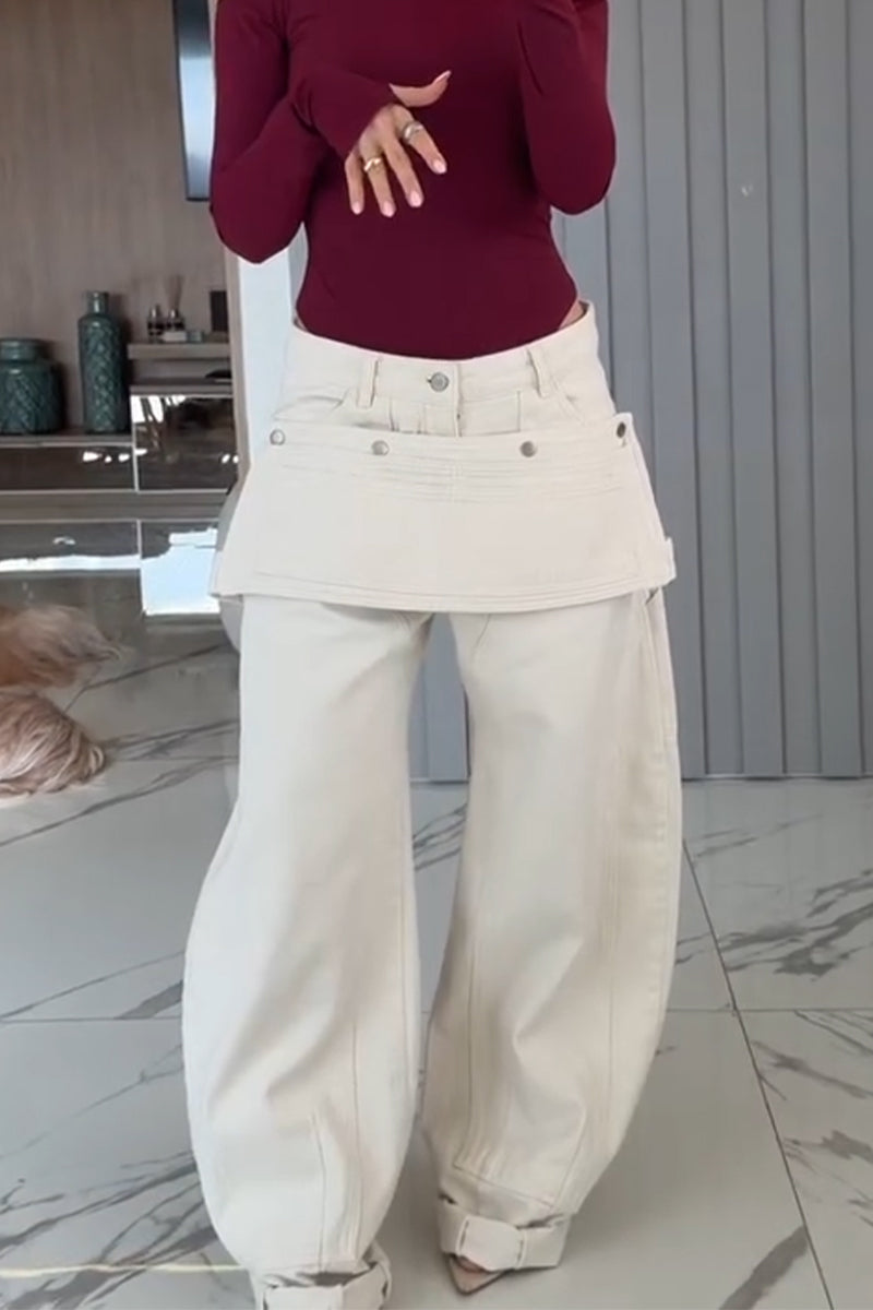 Women's Patchwork Casual Jeans