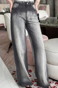 Women's Casual Loose Fit Wide Leg Jeans With Gradient Wash