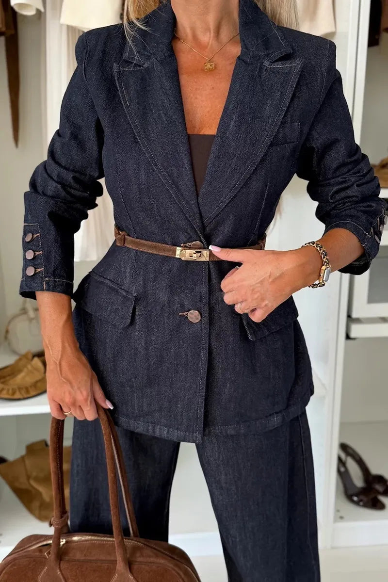 Women's Relaxed Fit Denim Jacket + Straight-Leg Denim Jeans