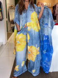 Women's Floral Print Casual Denim Two-piece Set