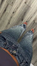 Women Hot Rhinestone Sparkling Casual Jeans