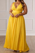 Women's Party Maxi Dress With Crossover Design
