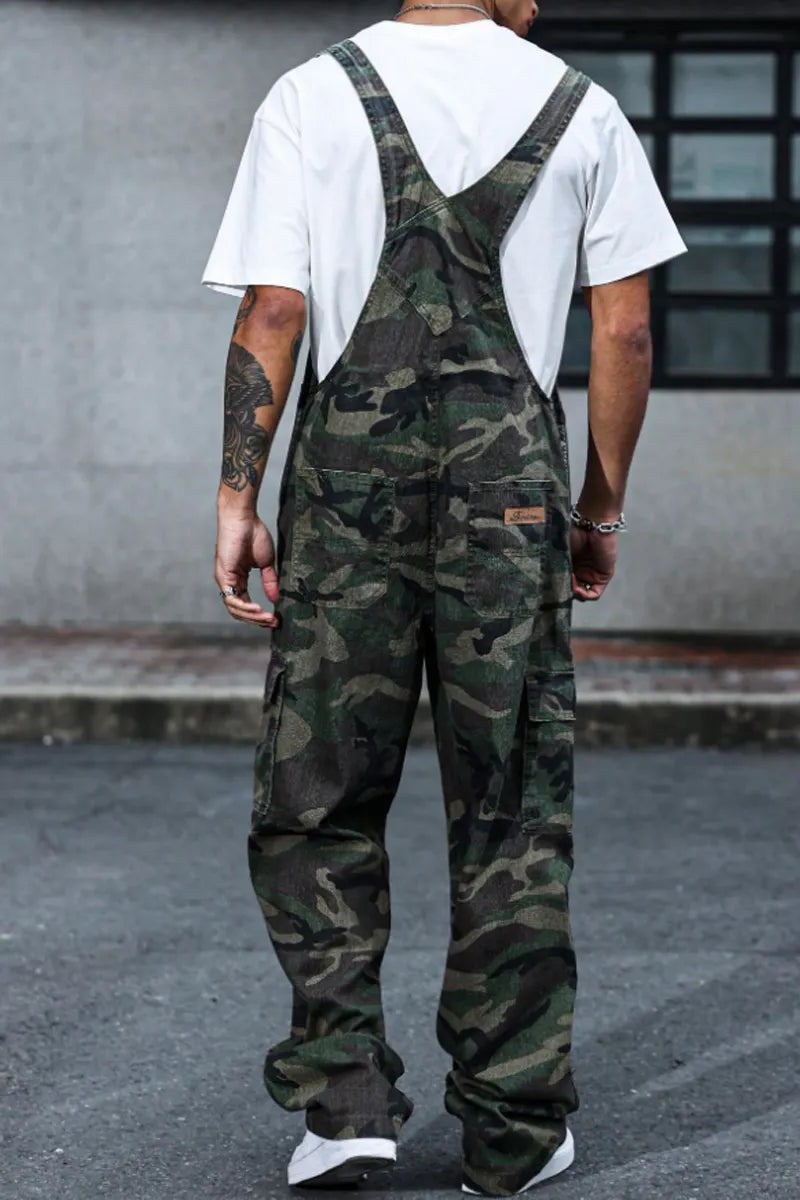 Men's hot selling casual denim jumpsuit