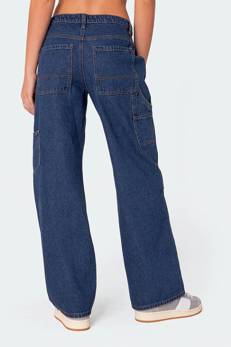 Women's Stretchy Comfort Flex Waist Cargo Jeans