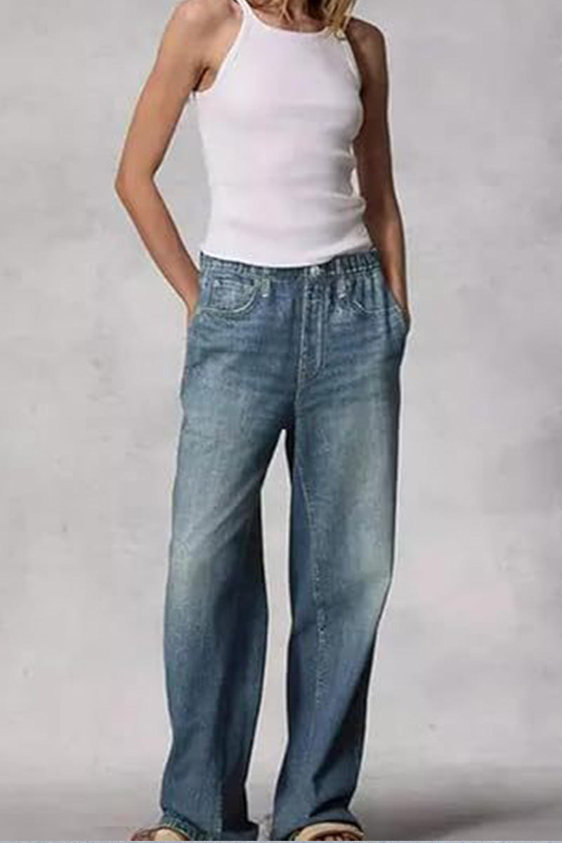 Vintage Women's Mid-Rise Floor-Skimming Jeans