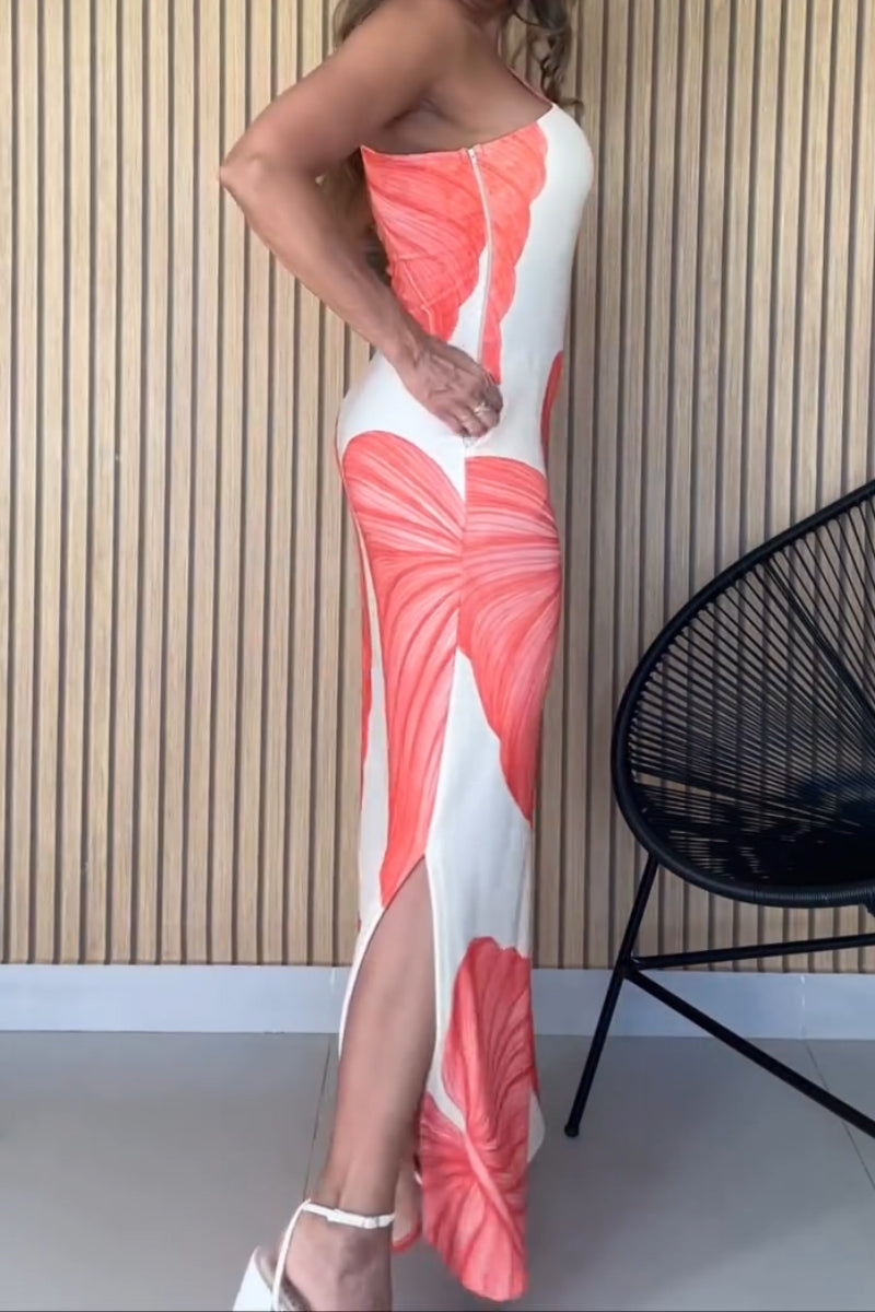 Women's Off-Shoulder Print Elegant Casual Dress