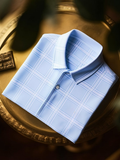 Men's Classic Business Logo Button Short Sleeve Polo Shirt