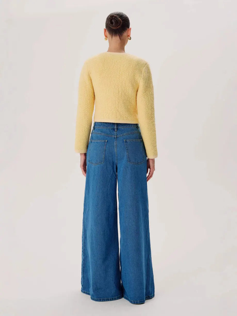 Casual High Rise Washed Bootcut Jeans