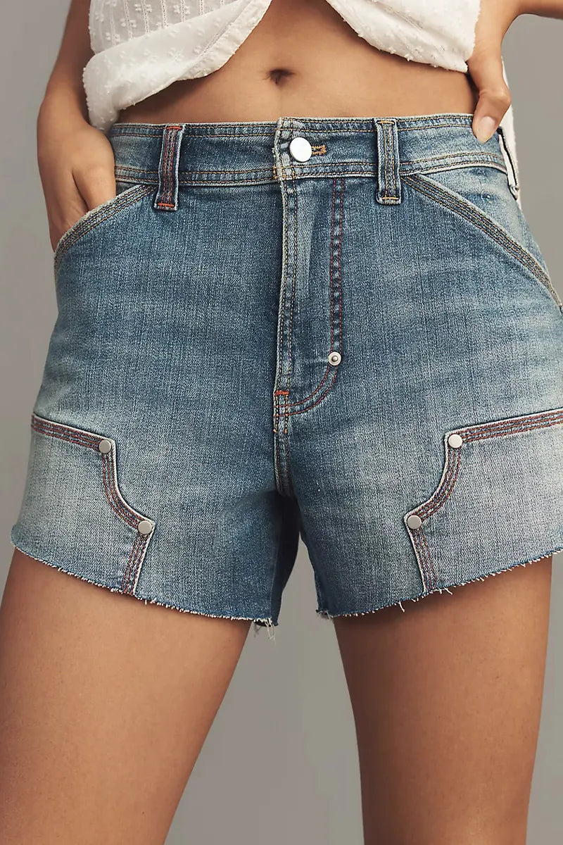 Ladies' Casual Best-Selling Cutting Workwear Denim Shorts
