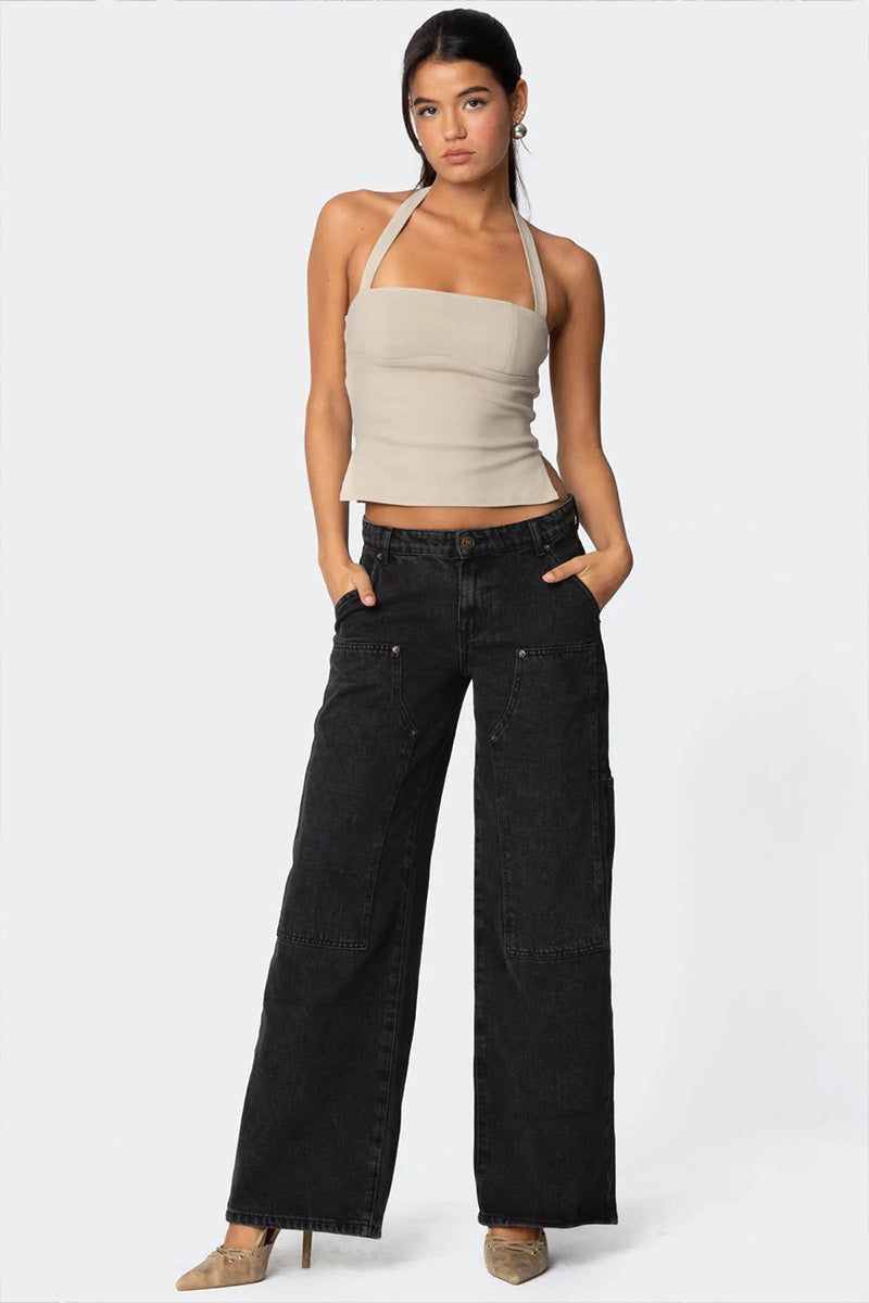 Women's Stretchy Comfort Flex Waist Cargo Jeans