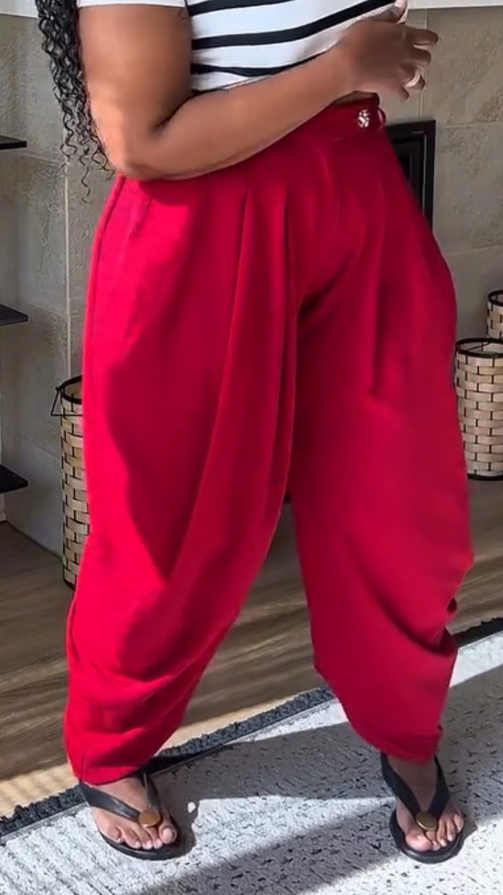 Womens Solid Color Casual Pants
