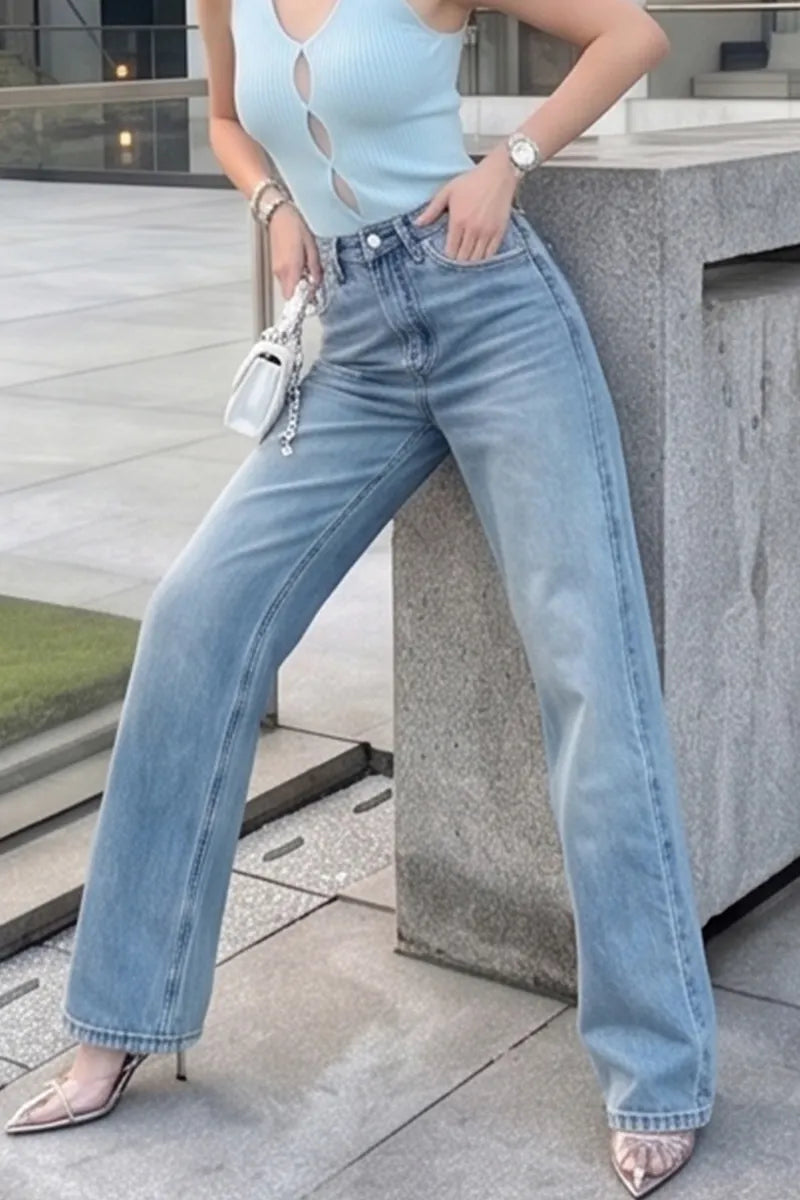 Women's Casual Wide Leg Jeans