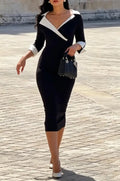 Women's Collar Slim Fit Elegant Temperament Dress