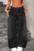 Women's Side-Tie Waist With Adjustable Fit Jeans