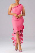 Women's Fashion Party Circle Fringe Trim Dress