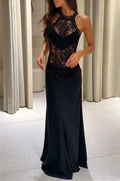 Women's Sexy Lace Patchwork Maxi Dress
