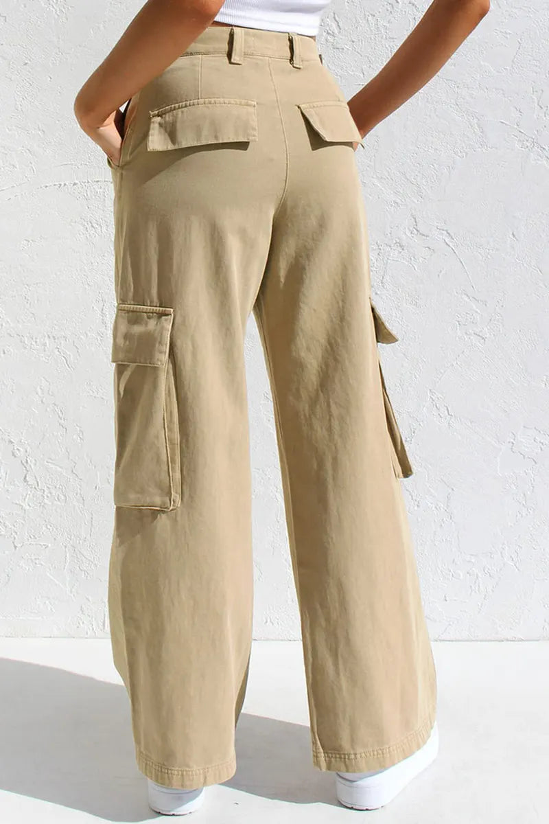 Ladies' Stylish Utility Cargo Jeans With Pockets