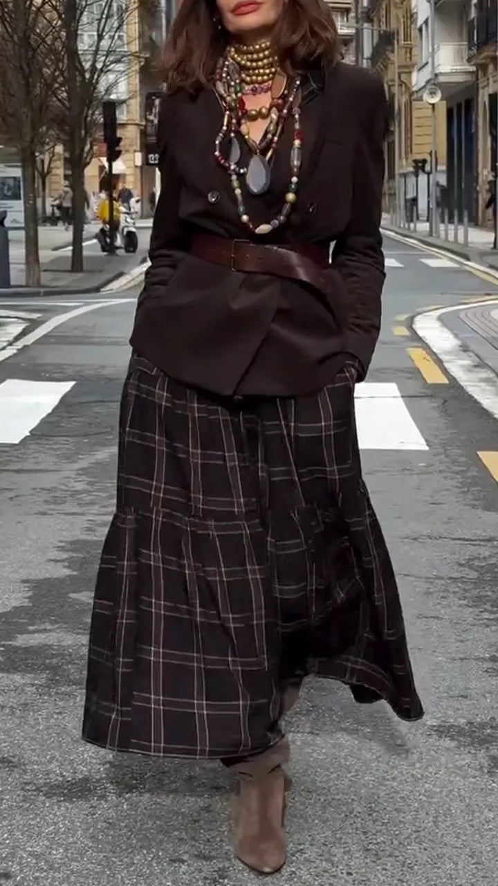 Women Inner Dress+ Jacket Style Casual Suit