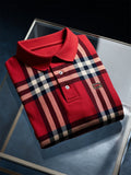 Men's Business Casual Union Jack Button Short Sleeve Polo Shirt