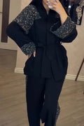 Women's Patchwork Sequined Jacket or Casual Pants