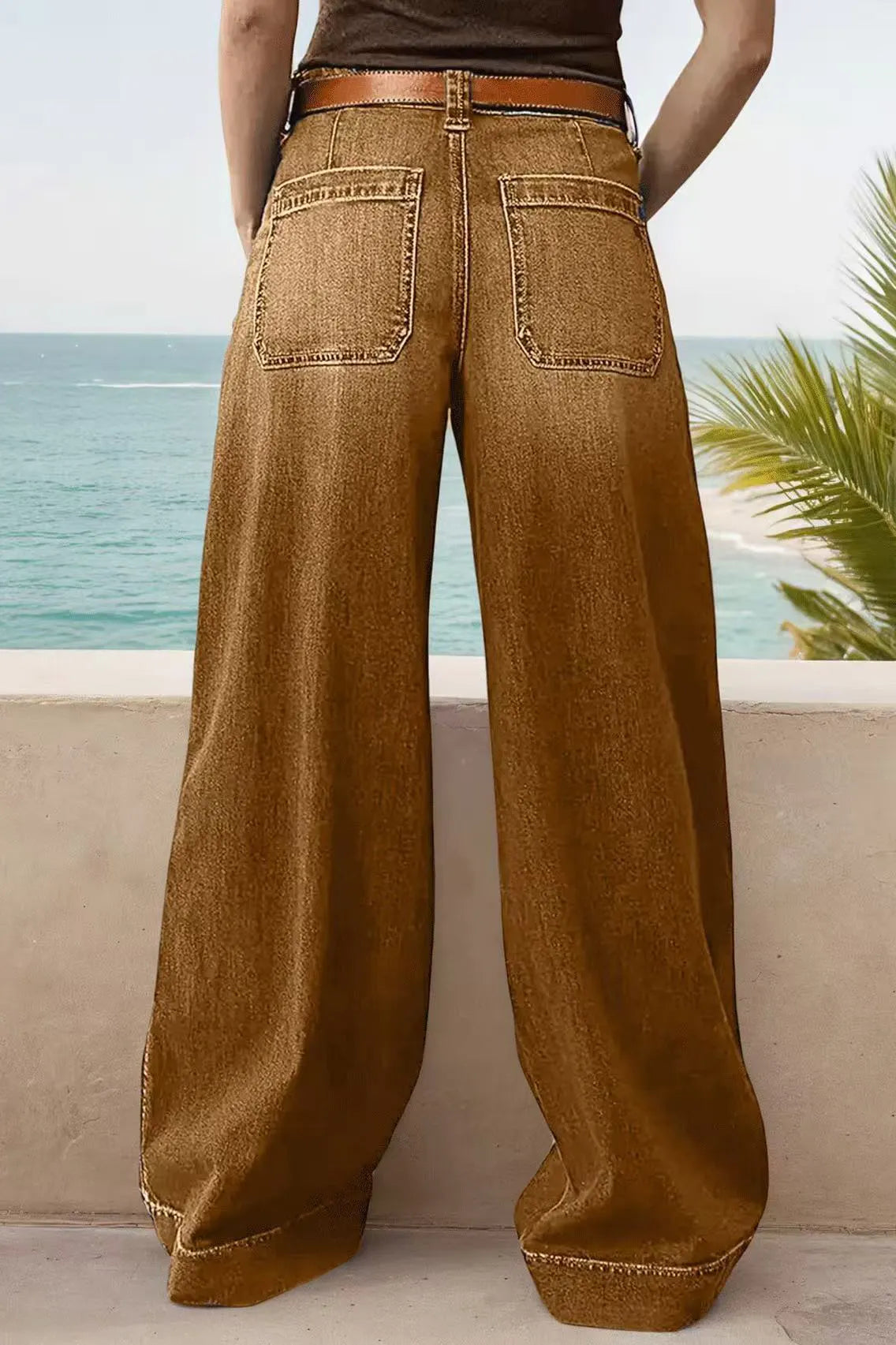 Women's Casual Straight Leg Washed Jeans